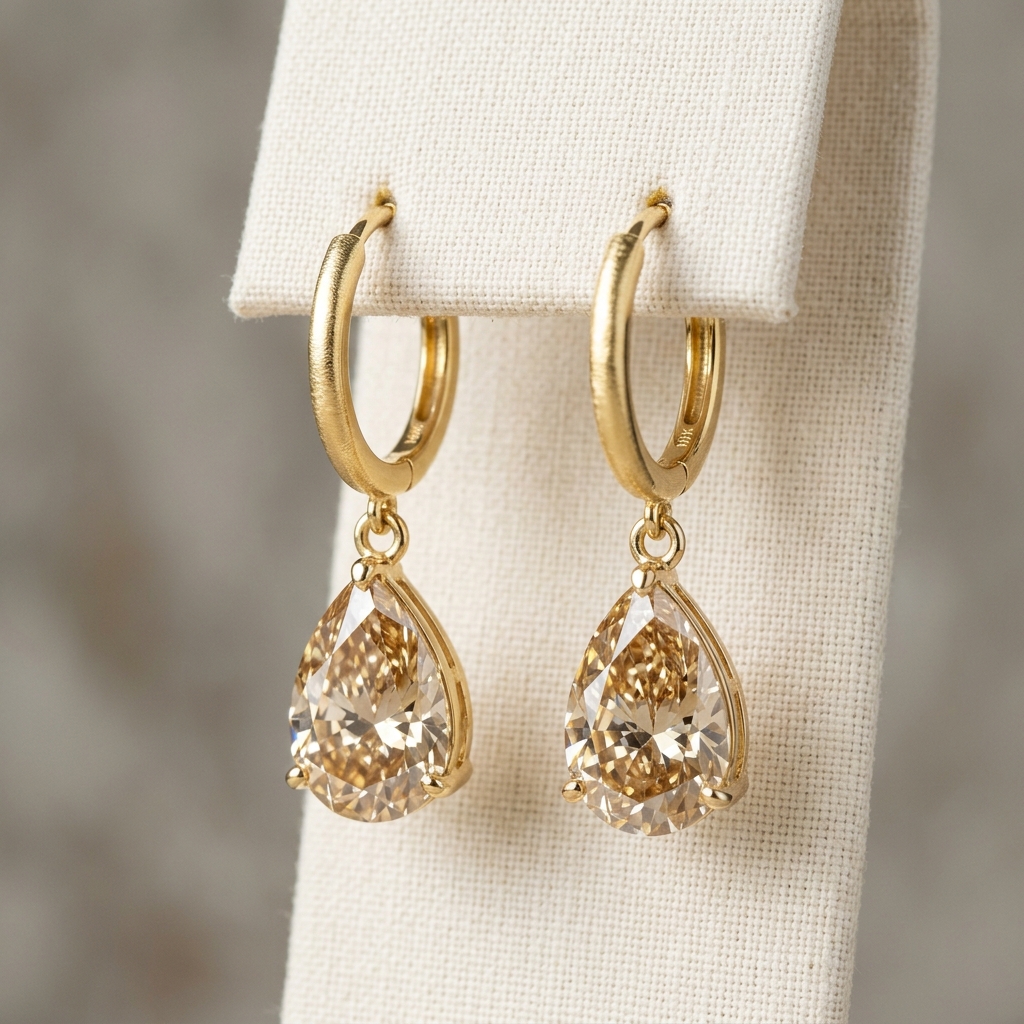 Champagne Drop Hoops